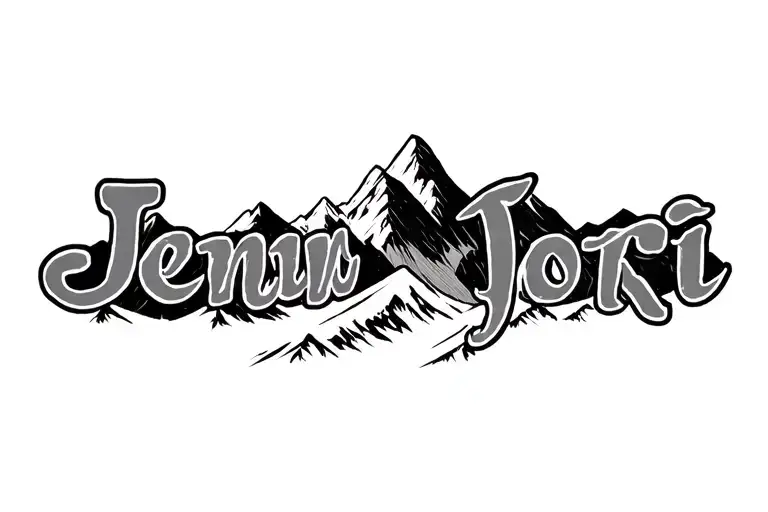 "JennJoRi" Mountains tattoo design idea