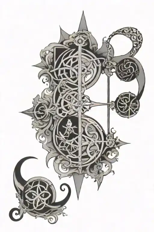 Sandman and Desire sigils combined tattoo tattoo design idea