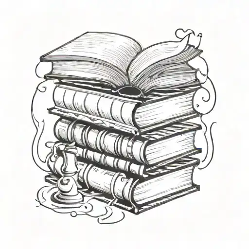 books fantasy tattoo design idea