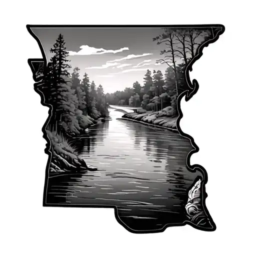 Mississippi River tattoo design idea