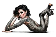 whore slut BBC only tattoo design idea