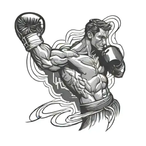 boxing tattoo design idea