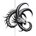 combination of Capricorn, virgo, Scorpio, and Aries  tattoo design idea