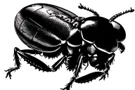 A beetle in a roller coaster tattoo design idea