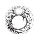 Ouroboros and Yggdrasil tattoo design idea