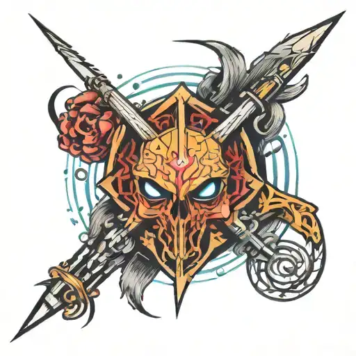 cyber sigilism tattoo design idea
