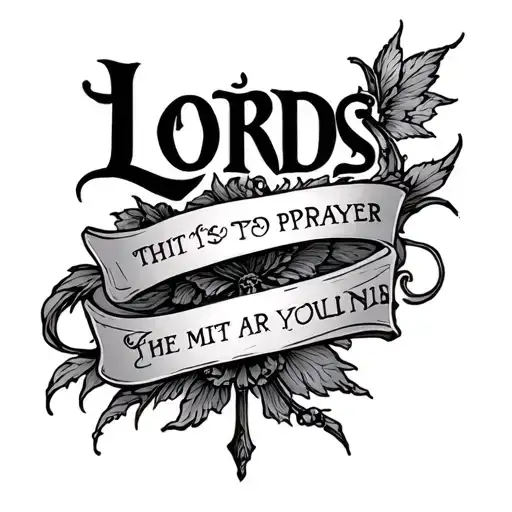 Lords Prayer tattoo design idea