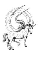 Zodiac sign Sagittarius and Capricorn as a zodiac sign tattoo design idea