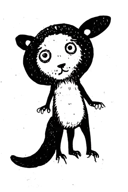 ugly but cute animals tattoo design idea