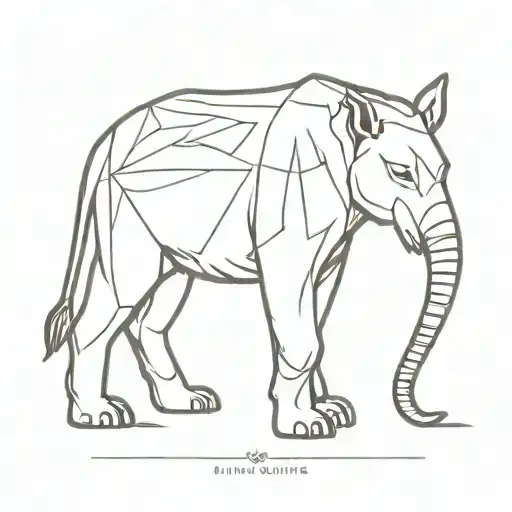animal that symbolise overcoming overthinking and strength tattoo design idea