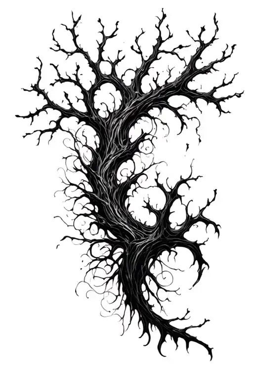 silent hill looking tattoo design idea