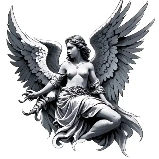 Protector Angel tattoo design idea
