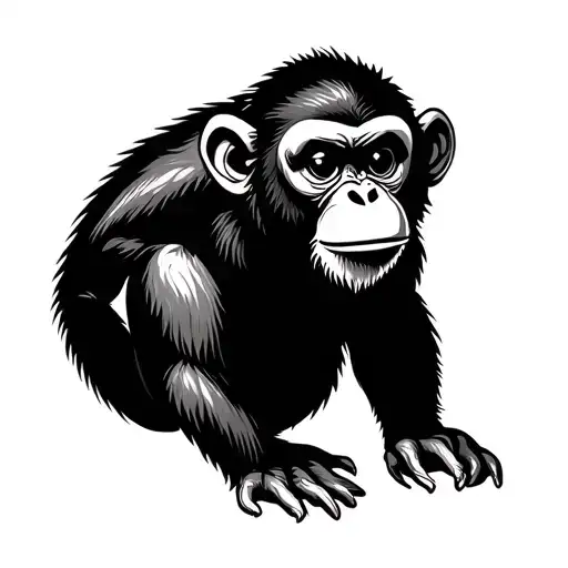 Chinese Monkey tattoo design idea