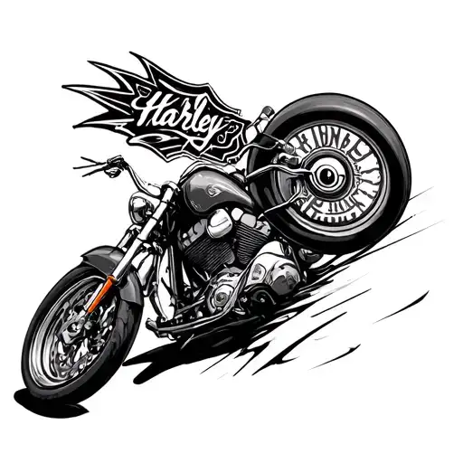 Harley davidson tattoo design idea