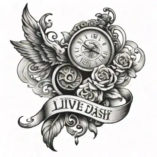 live your dash tattoo design idea