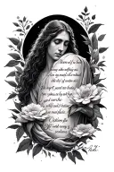 psalm 91 bible scripture tattoo design idea