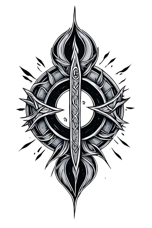 viking binding rune circle mental health awareness tattoo design idea