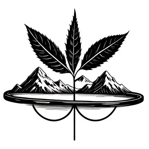 two small rings beneaththin other. within one plant or mountains. In other symbol for psychology like brain tattoo design idea