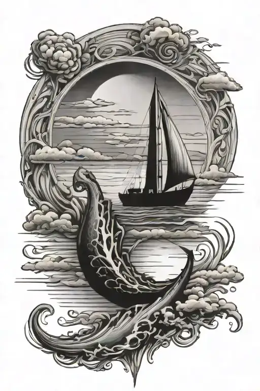 God Got Me The Horizon tattoo design idea