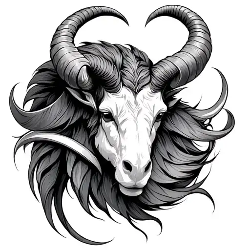aries capricorn aquarius astrology sign entangled tattoo design idea
