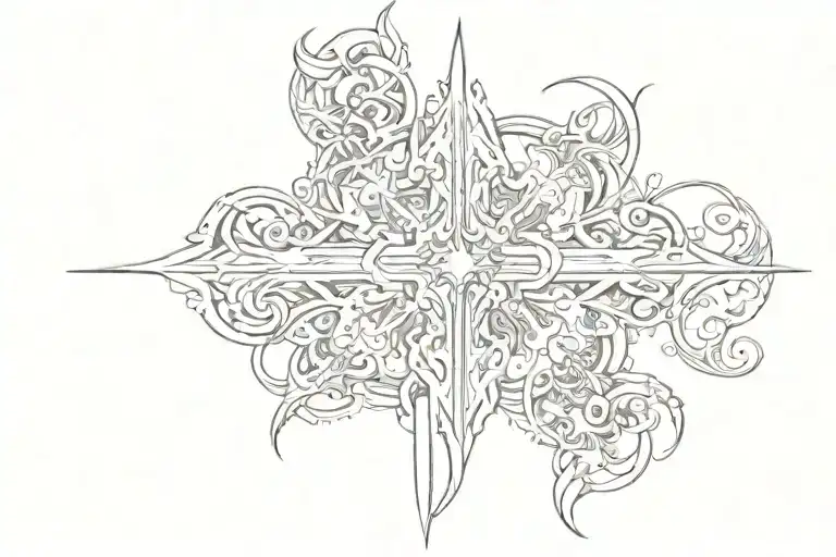upside down cross tattoo tattoo design idea