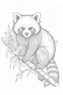 red panda bamboo tattoo design idea