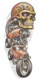 dragster funny car tattoo design idea