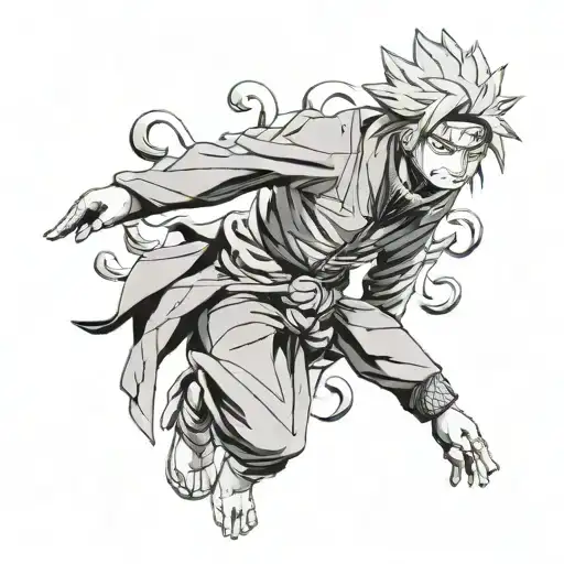kuruma full body from naruto wrapped around narutos curse seal tattoo design idea