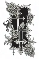 triple cross tattoo tattoo design idea