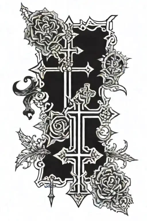 triple cross tattoo tattoo design idea