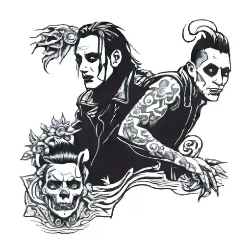 Marilyn manson and till lindeman tattoo design idea