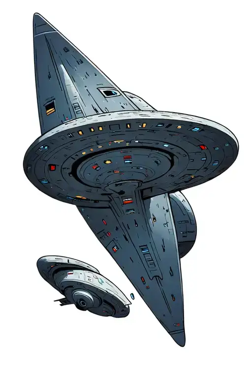 Star trek enterprise ship tattoo design idea