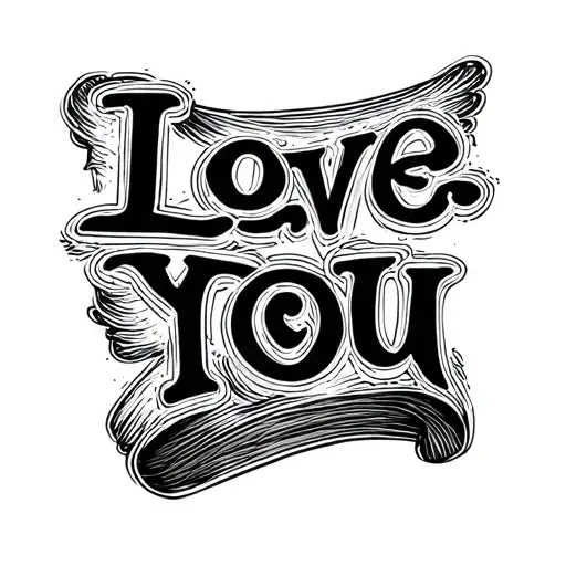 "Dad " line tattoo I love you sign language tattoo design idea