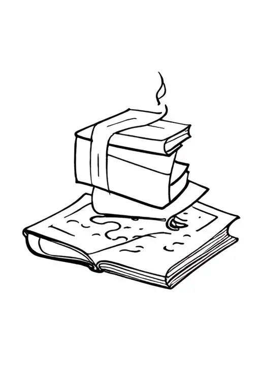 gravity falls books surrounded tattoo design idea