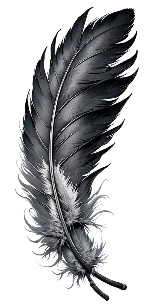 3 feathers connected to a cord tattoo design idea