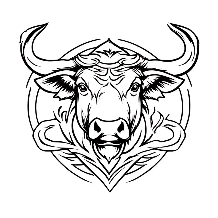 carabao with two head tattoo tattoo design idea