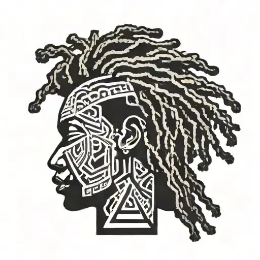 emo,depression,anxiety,darkness,introvert,lonely,suicidal,sad,dark skinned male,dyed short dreads fully hiding face tattoo design idea