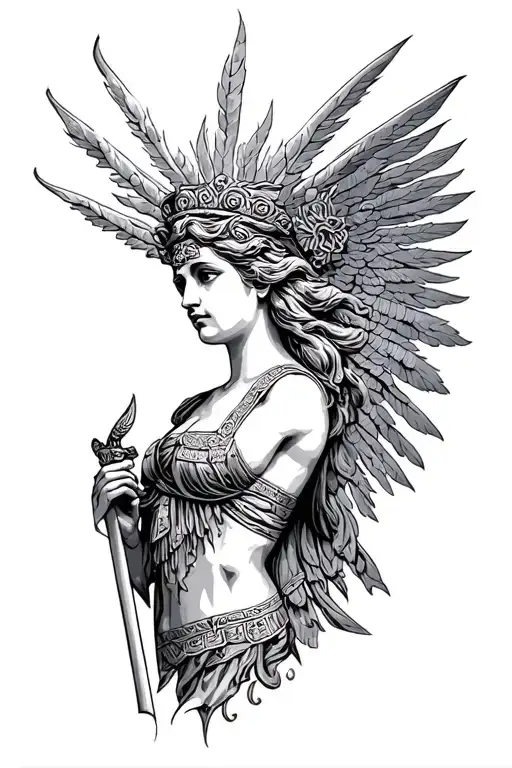 The greek goddess Hera Queen Of olympus tattoo design idea