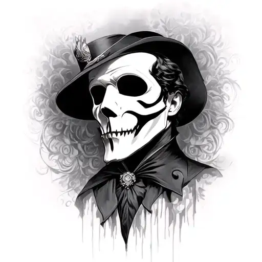 Phantom Of The Opera tattoo design idea