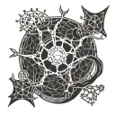 Brain Neuron connecting with a technology circuit black tattoo white paper tattoo design idea