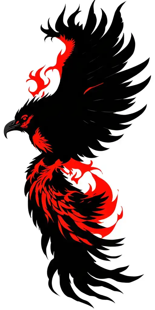man sleeve Japanese phoenix rising Phoenix from fire tattoo design idea