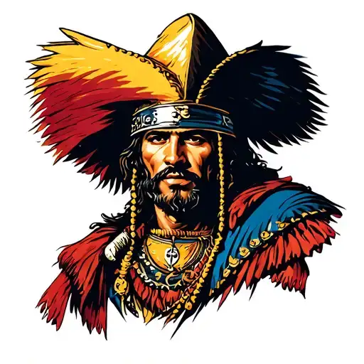 badass Spanish Conquistador tattoo design idea