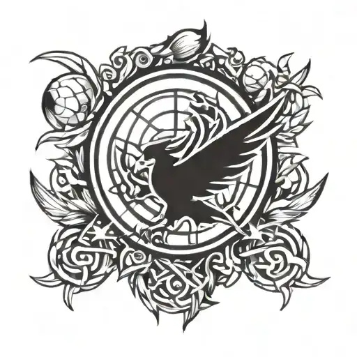 haikyuu logo, size- middle to small, unique and with meaning tattoo design idea