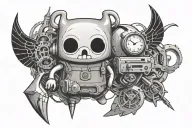 Cybersigilism MeMow from Adventure time piece tattoo design idea