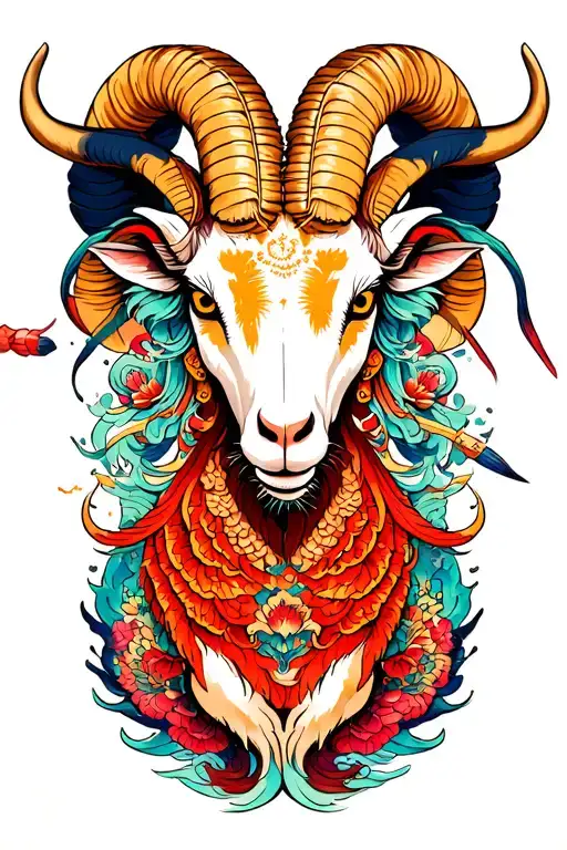 Capricorn Sea Goat tattoo design idea