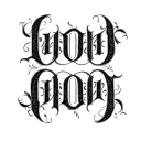 Two Word Ambigram Generator tattoo design idea