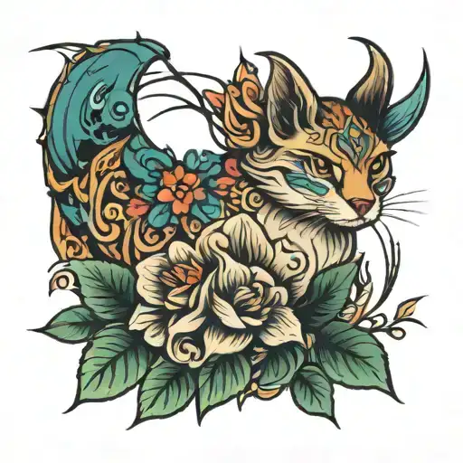 peaceful trading tattoo design idea