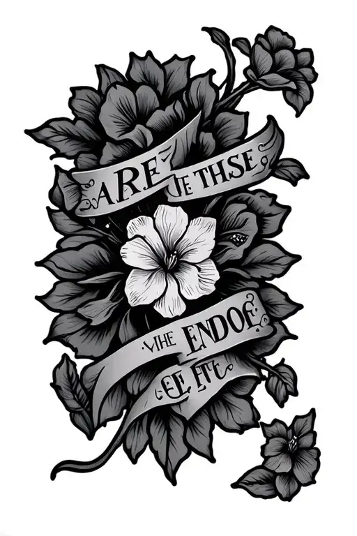 We are those who endure old English tattoo design idea