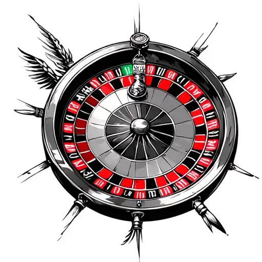 Roulette tattoo design idea