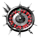 Roulette tattoo design idea